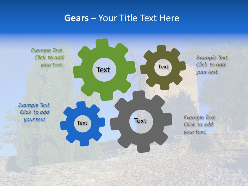 Blue Mediterranean Old PowerPoint Template