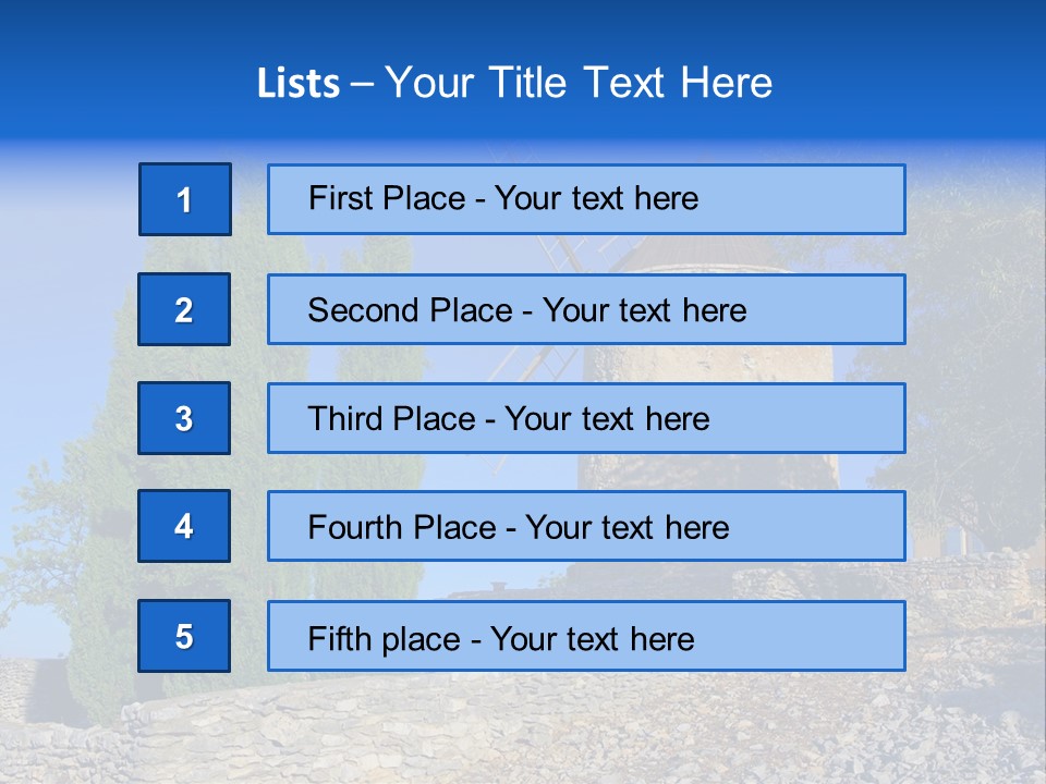 Blue Mediterranean Old PowerPoint Template