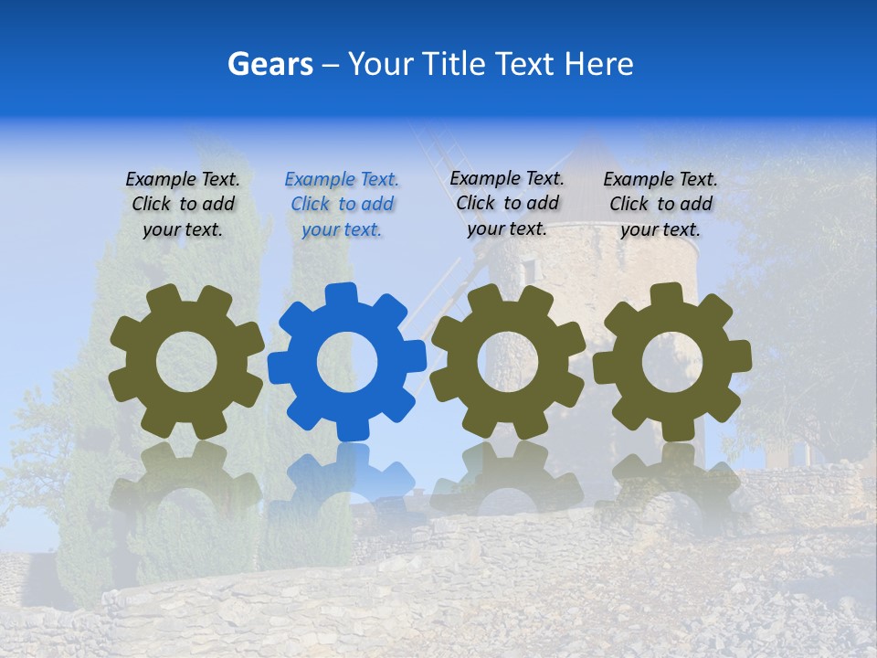 Blue Mediterranean Old PowerPoint Template