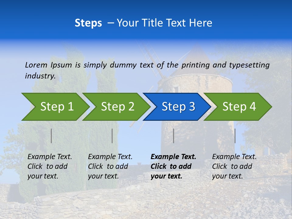 Blue Mediterranean Old PowerPoint Template