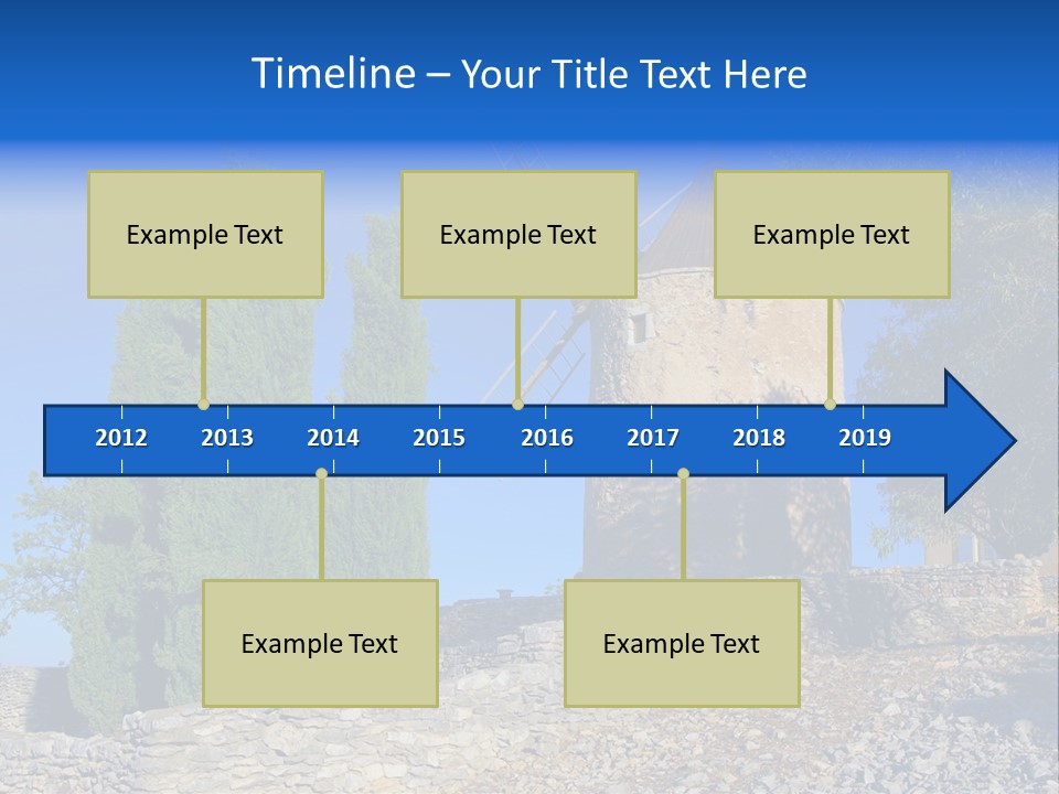 Blue Mediterranean Old PowerPoint Template