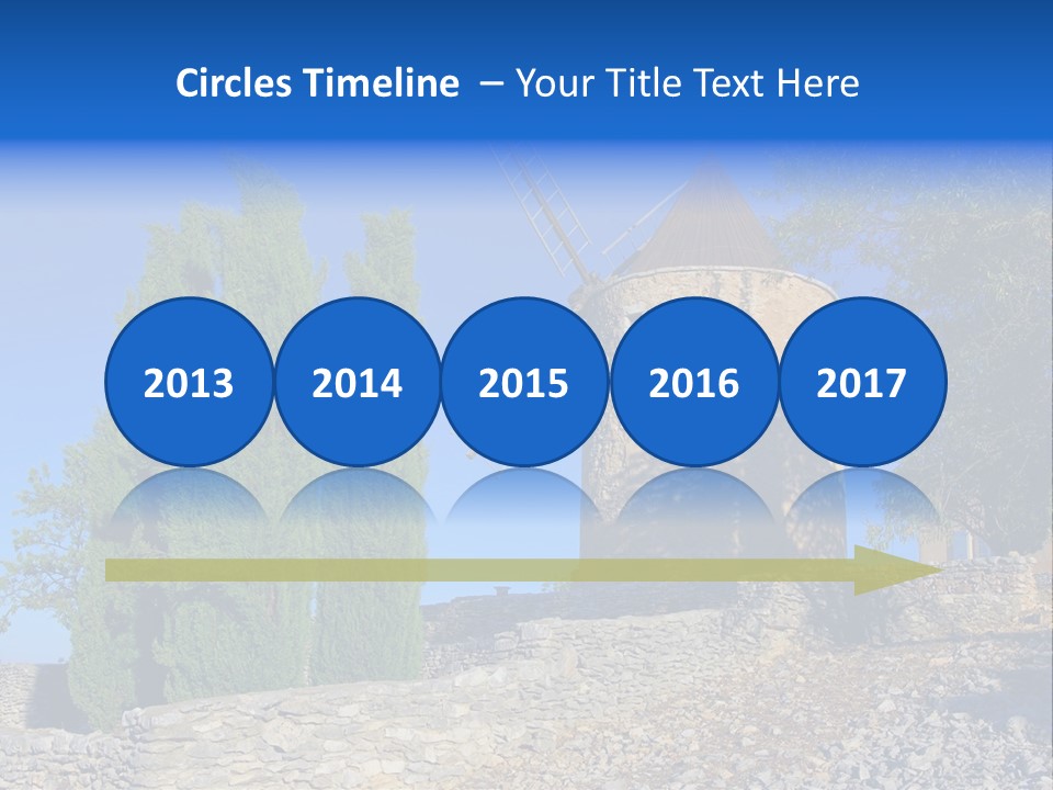 Blue Mediterranean Old PowerPoint Template