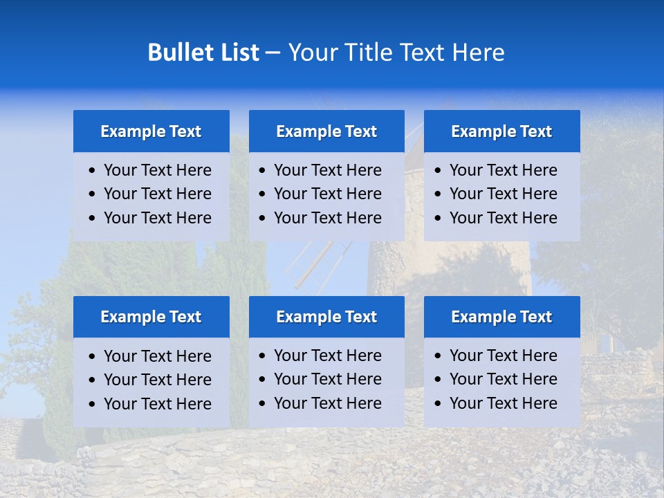 Blue Mediterranean Old PowerPoint Template