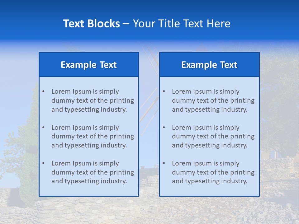 Blue Mediterranean Old PowerPoint Template