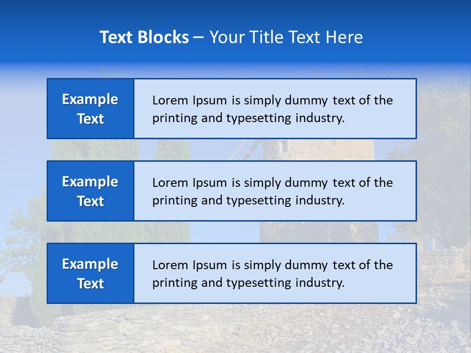 Blue Mediterranean Old PowerPoint Template