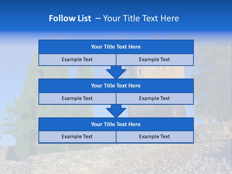 Blue Mediterranean Old PowerPoint Template