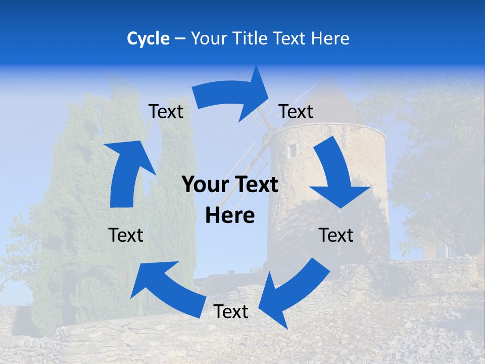 Blue Mediterranean Old PowerPoint Template