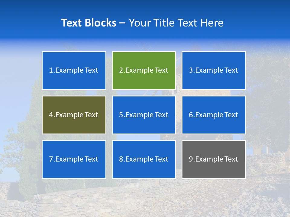 Blue Mediterranean Old PowerPoint Template