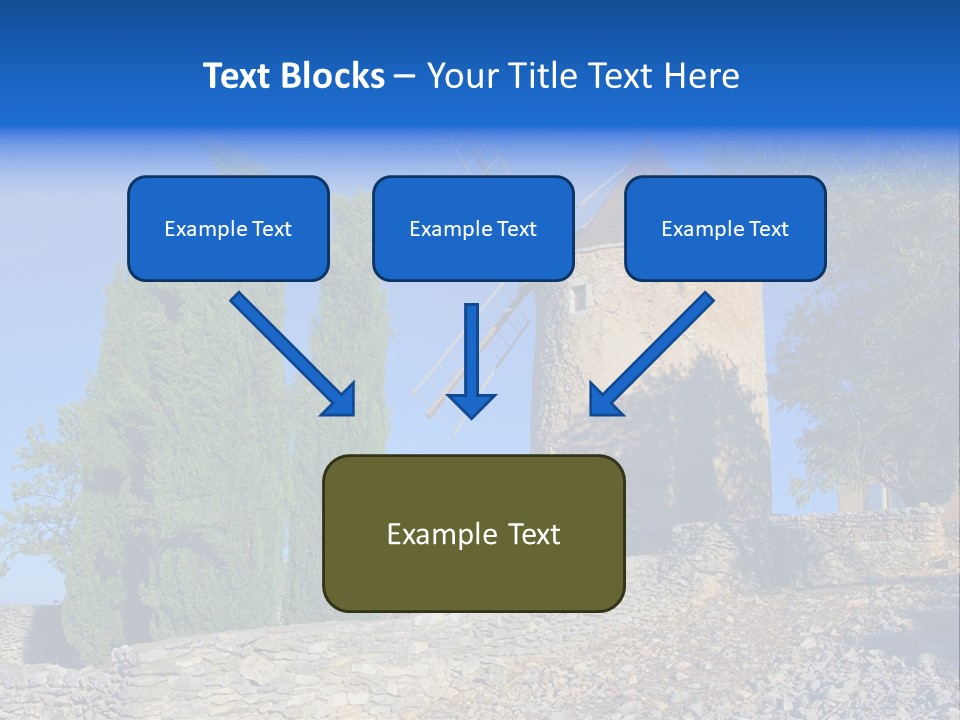 Blue Mediterranean Old PowerPoint Template