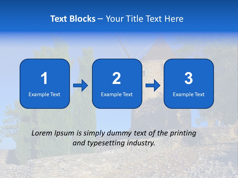 Blue Mediterranean Old PowerPoint Template