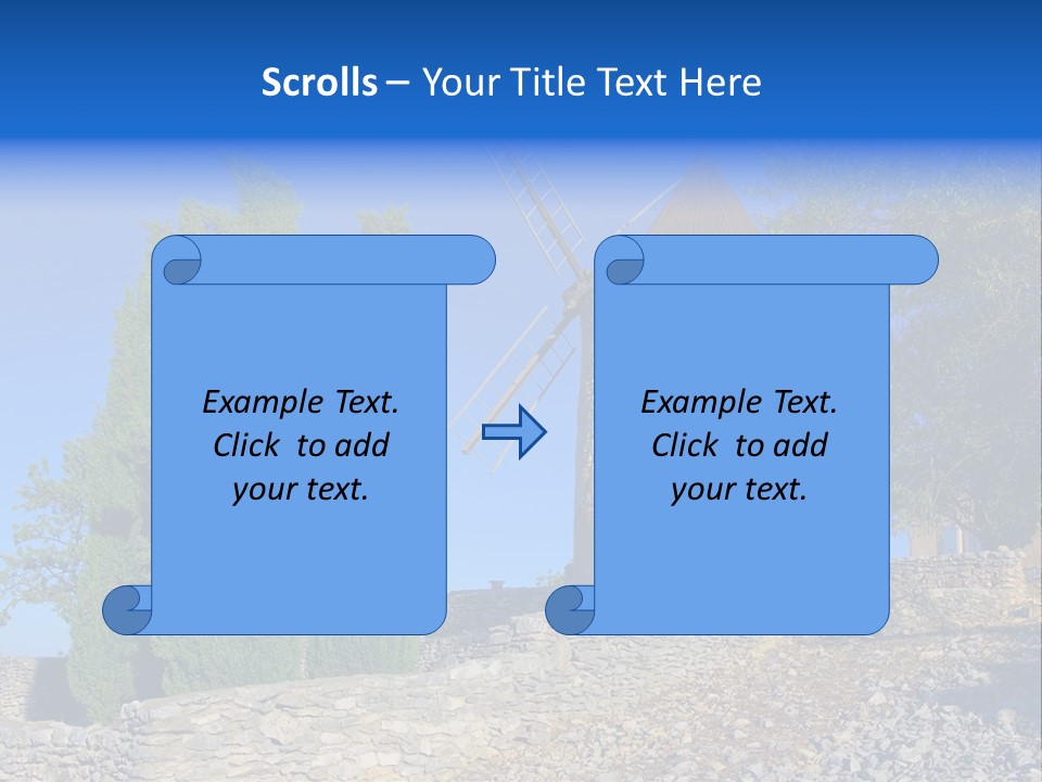 Blue Mediterranean Old PowerPoint Template