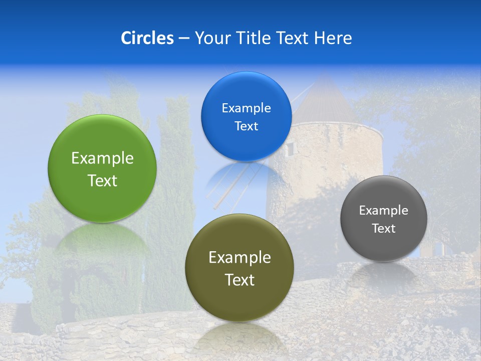 Blue Mediterranean Old PowerPoint Template