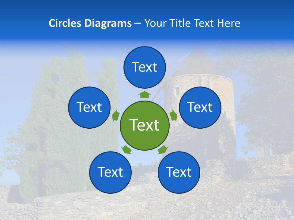 Blue Mediterranean Old PowerPoint Template