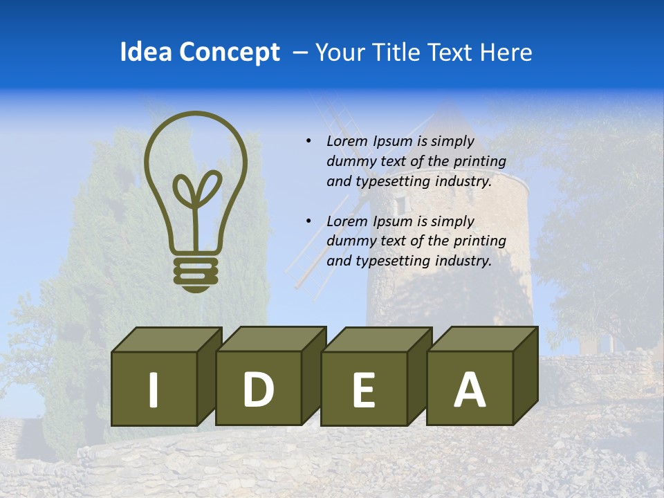 Blue Mediterranean Old PowerPoint Template