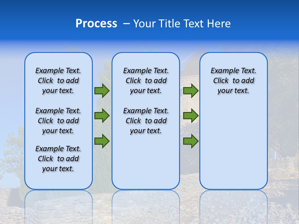 Blue Mediterranean Old PowerPoint Template