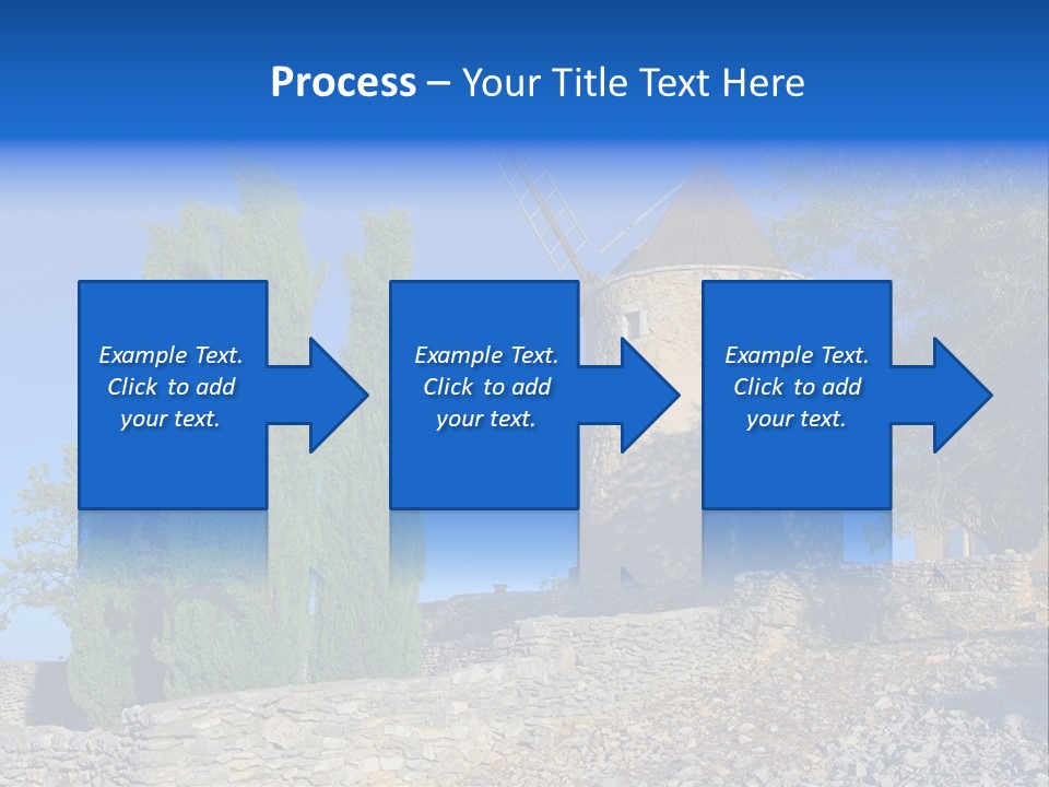 Blue Mediterranean Old PowerPoint Template