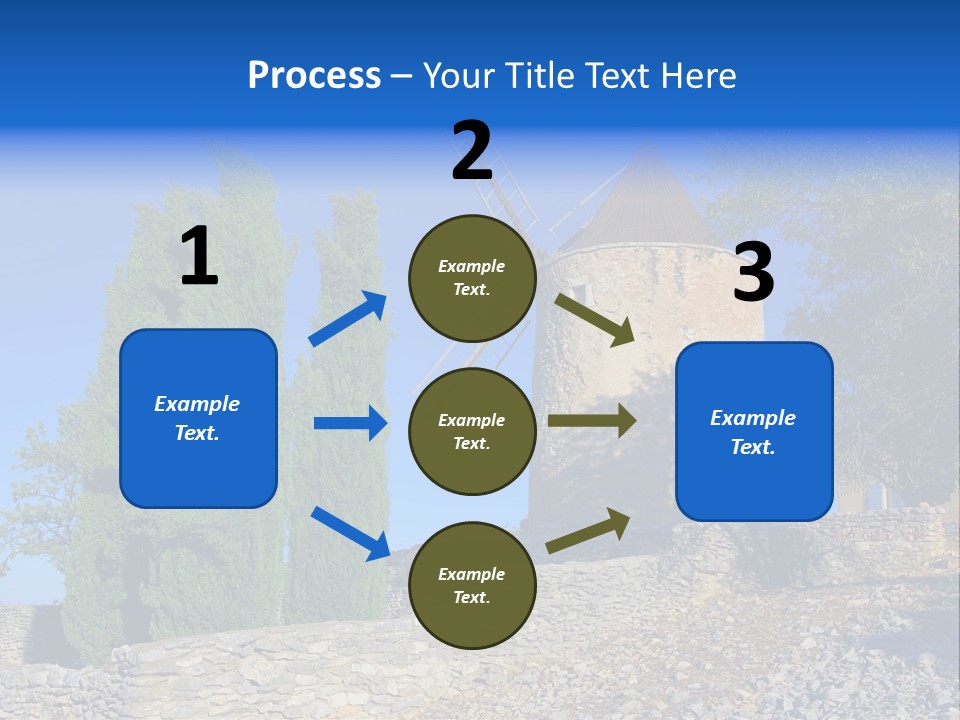 Blue Mediterranean Old PowerPoint Template