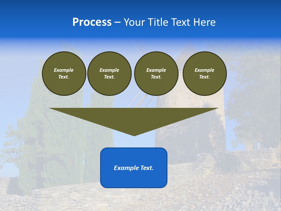 Blue Mediterranean Old PowerPoint Template