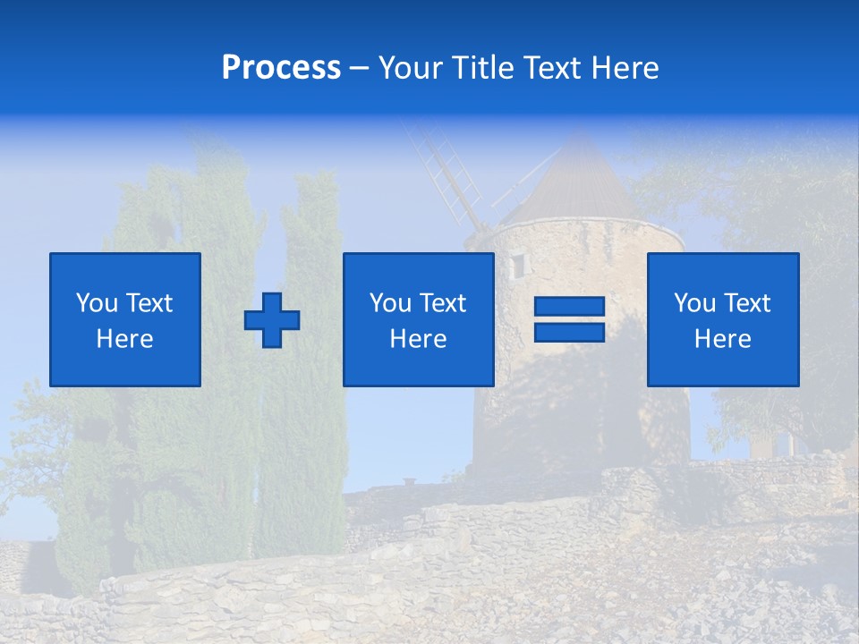 Blue Mediterranean Old PowerPoint Template