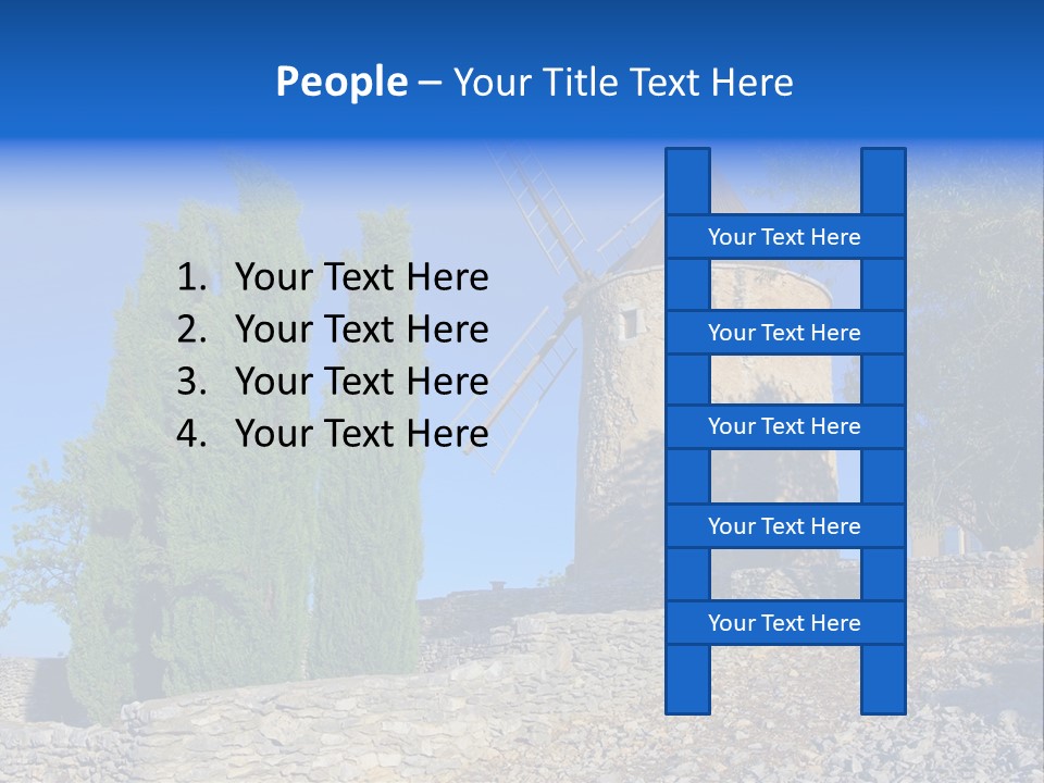 Blue Mediterranean Old PowerPoint Template