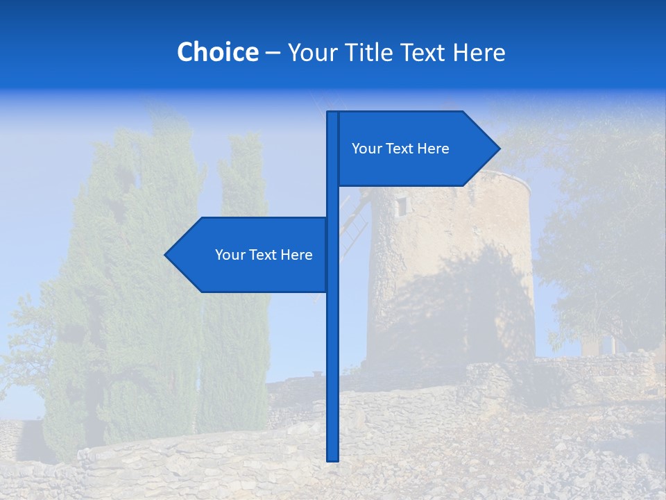 Blue Mediterranean Old PowerPoint Template