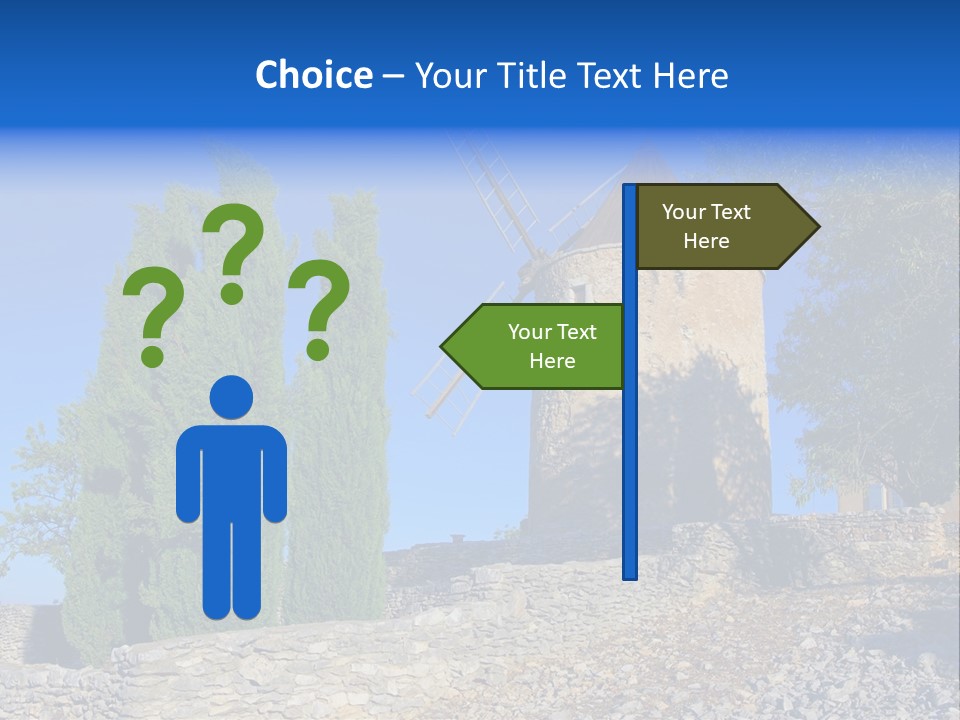 Blue Mediterranean Old PowerPoint Template