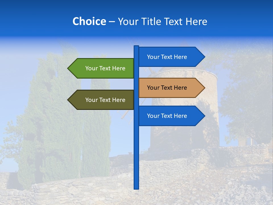 Blue Mediterranean Old PowerPoint Template