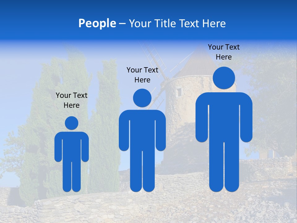 Blue Mediterranean Old PowerPoint Template