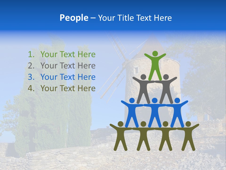 Blue Mediterranean Old PowerPoint Template