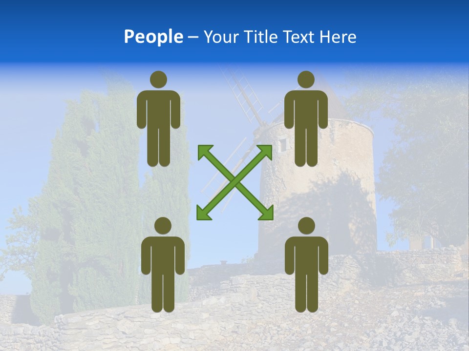 Blue Mediterranean Old PowerPoint Template