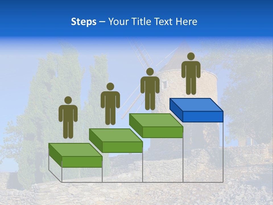 Blue Mediterranean Old PowerPoint Template