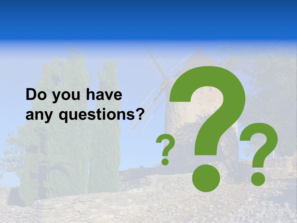 Blue Mediterranean Old PowerPoint Template