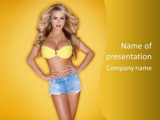 Busty Portrait Short PowerPoint Template