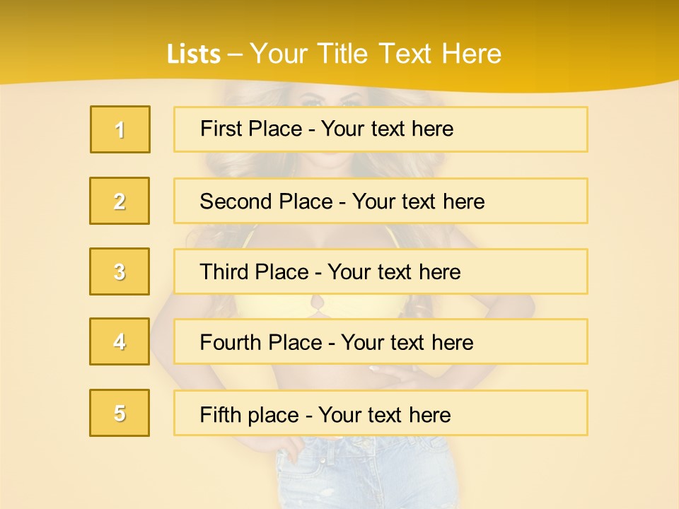 Busty Portrait Short PowerPoint Template