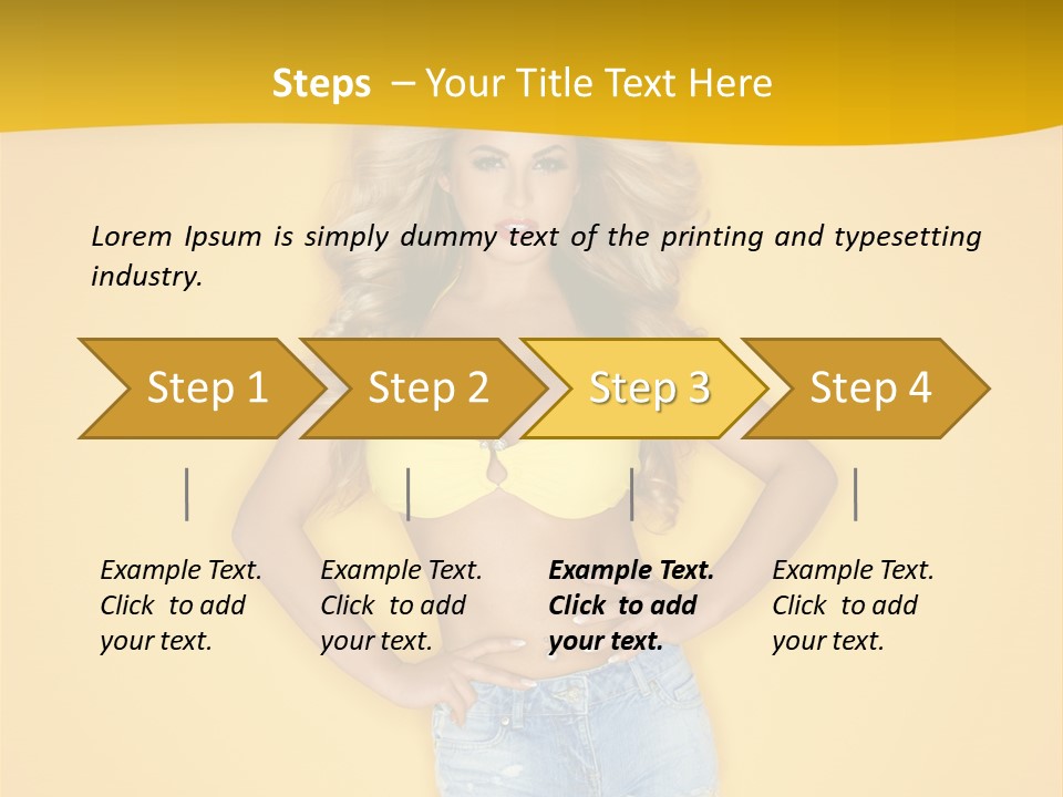 Busty Portrait Short PowerPoint Template