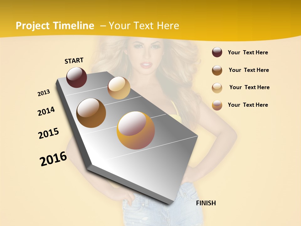 Busty Portrait Short PowerPoint Template