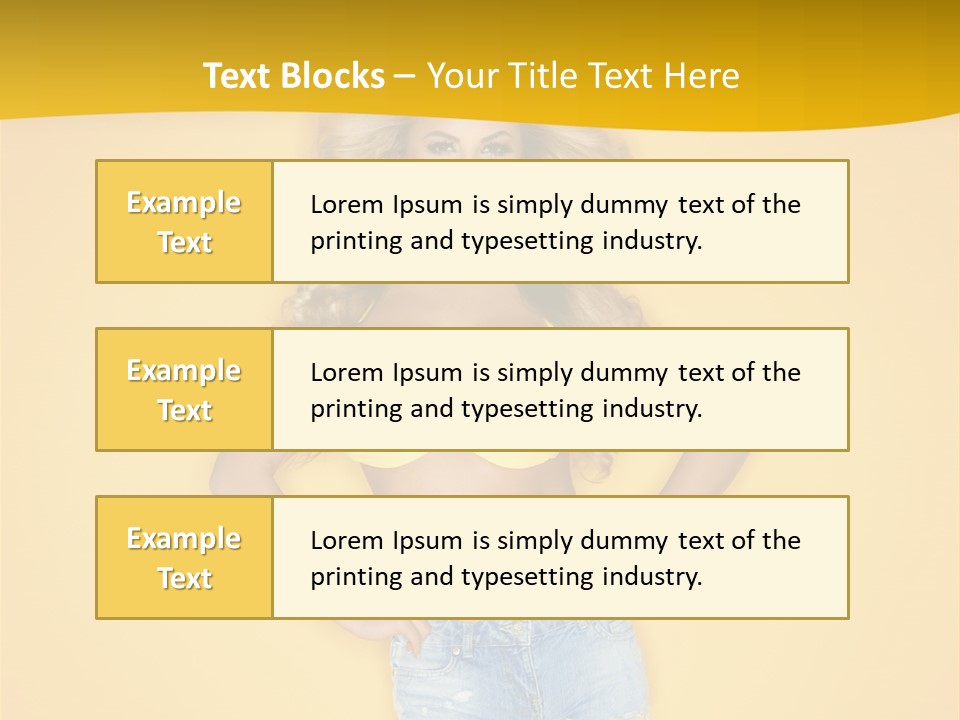 Busty Portrait Short PowerPoint Template