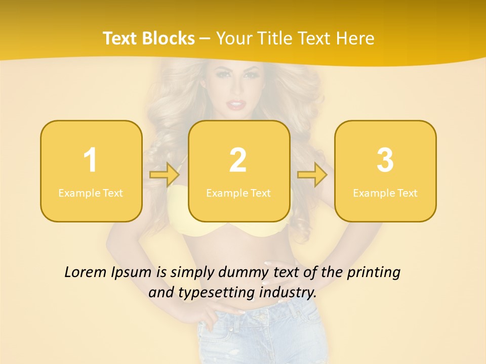 Busty Portrait Short PowerPoint Template