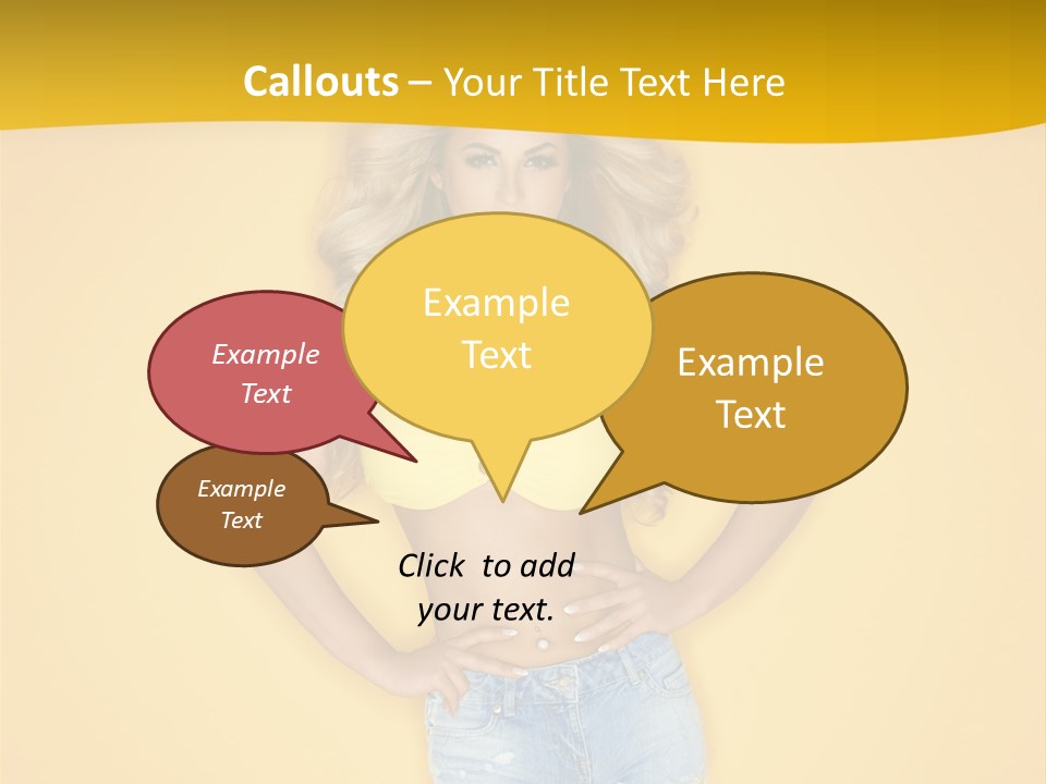 Busty Portrait Short PowerPoint Template