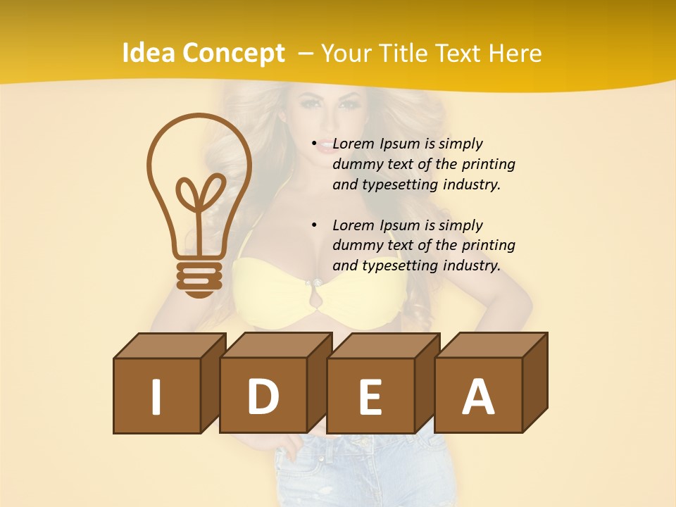 Busty Portrait Short PowerPoint Template