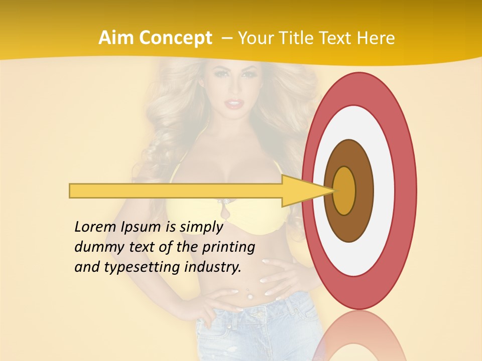 Busty Portrait Short PowerPoint Template