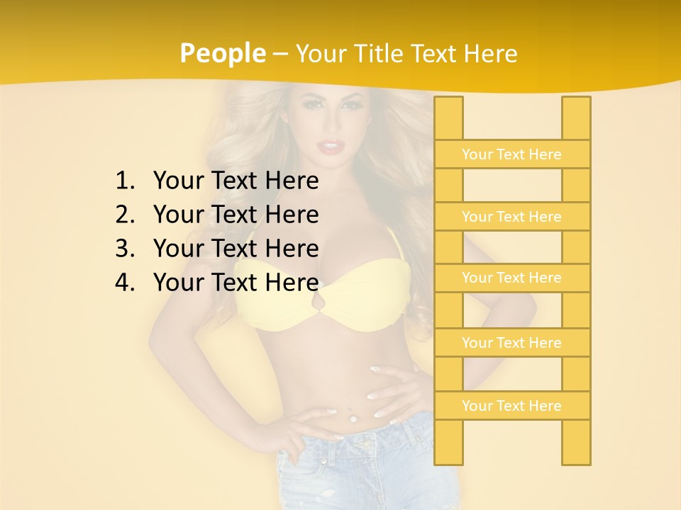 Busty Portrait Short PowerPoint Template
