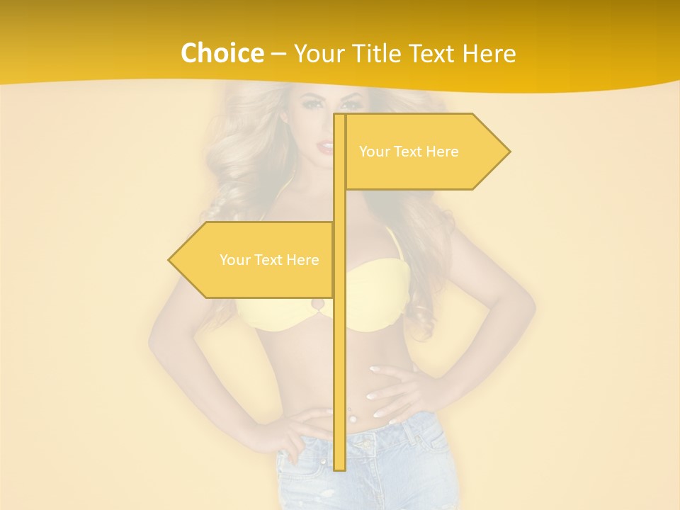 Busty Portrait Short PowerPoint Template