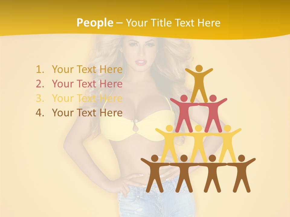 Busty Portrait Short PowerPoint Template