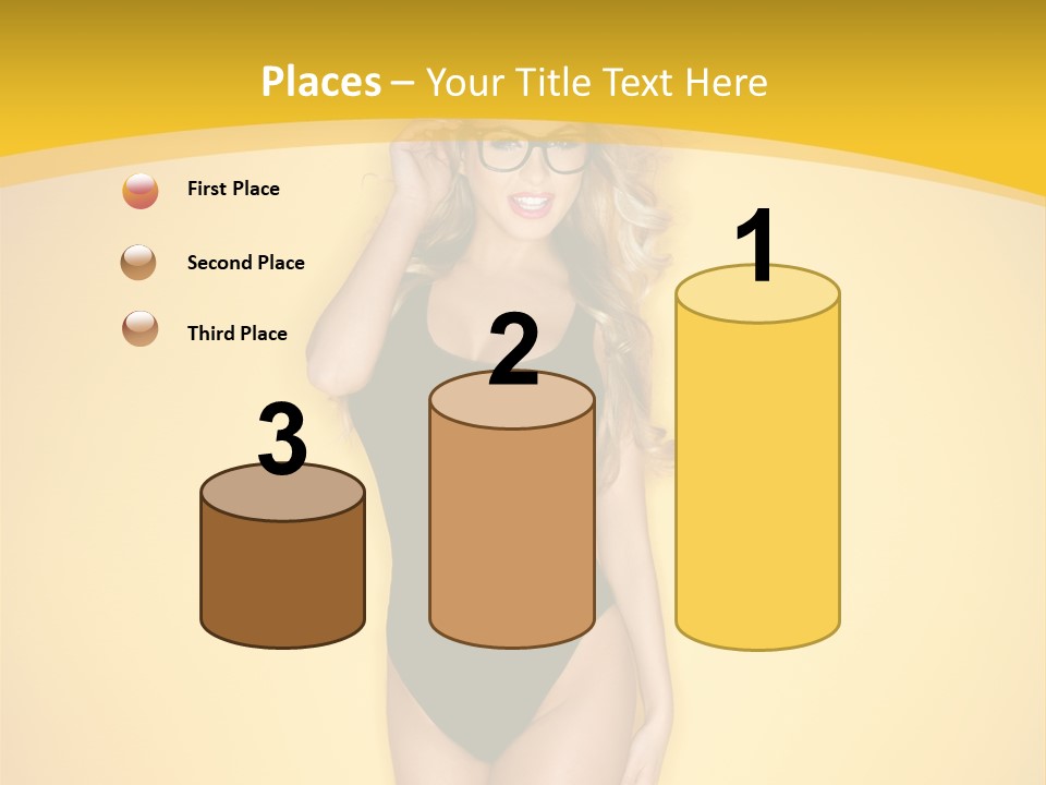 Sensual Hot Blond PowerPoint Template