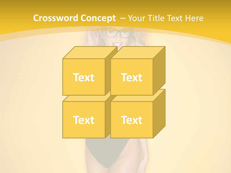 Sensual Hot Blond PowerPoint Template