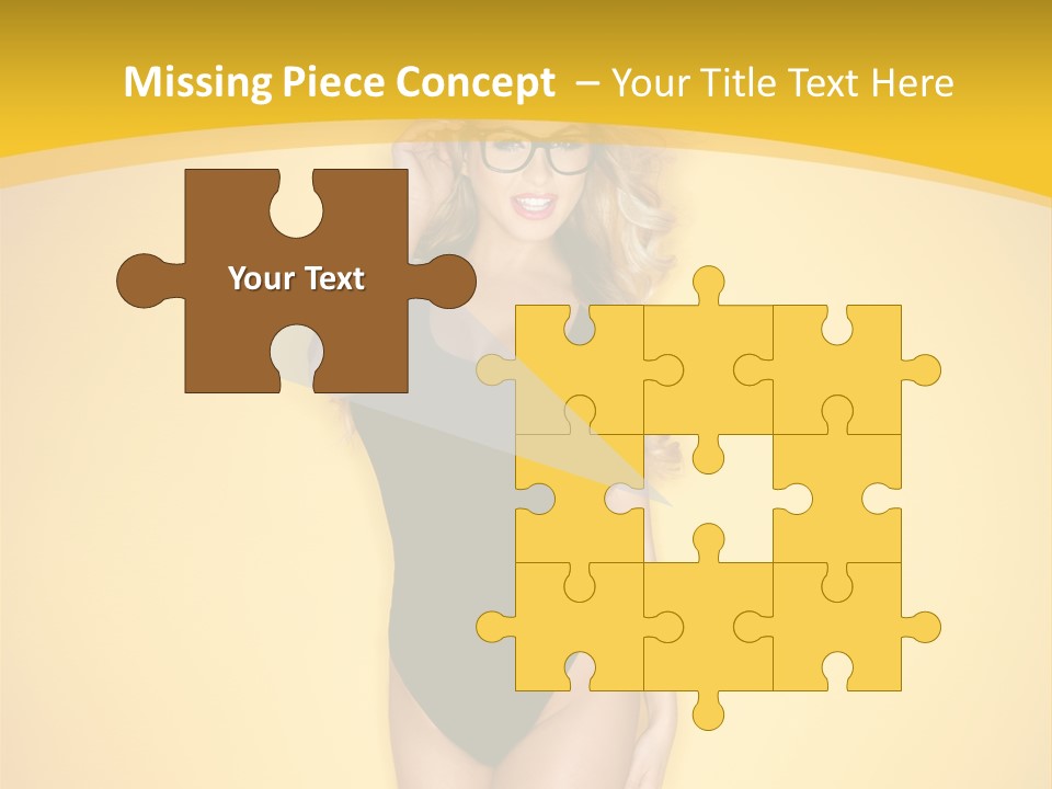 Sensual Hot Blond PowerPoint Template