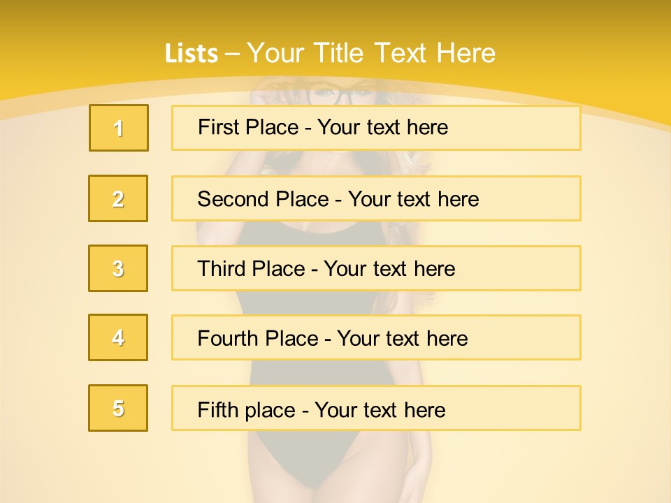 Sensual Hot Blond PowerPoint Template