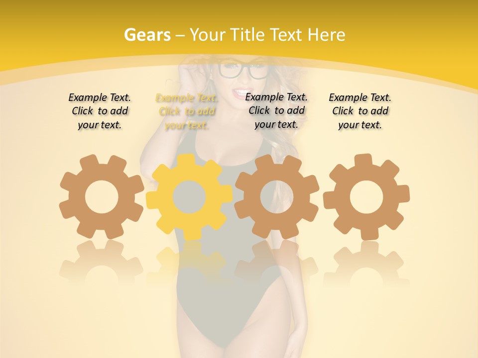 Sensual Hot Blond PowerPoint Template