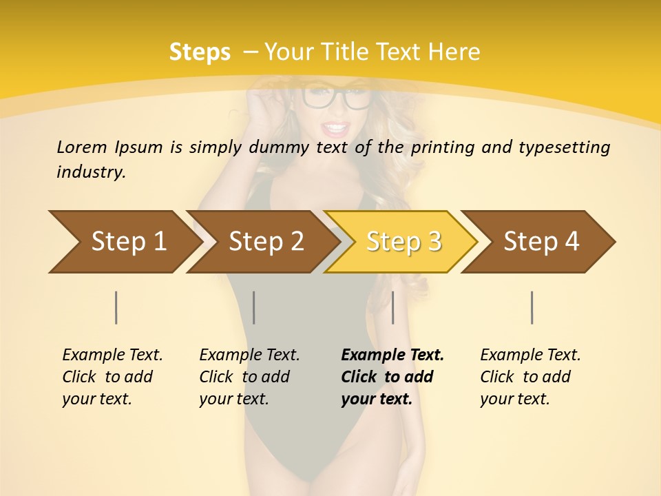 Sensual Hot Blond PowerPoint Template